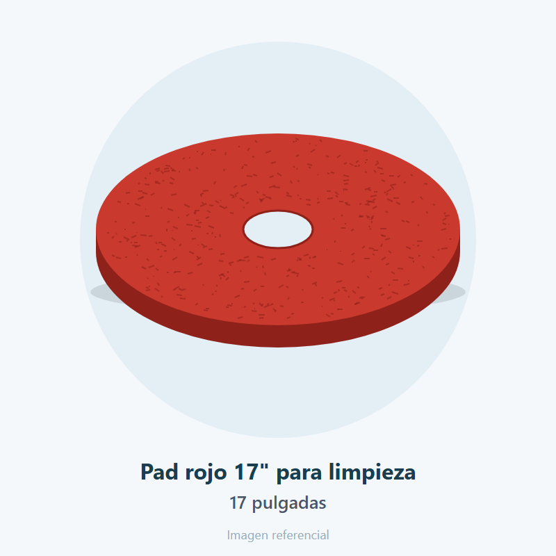 Pad rojo 17" para limpieza