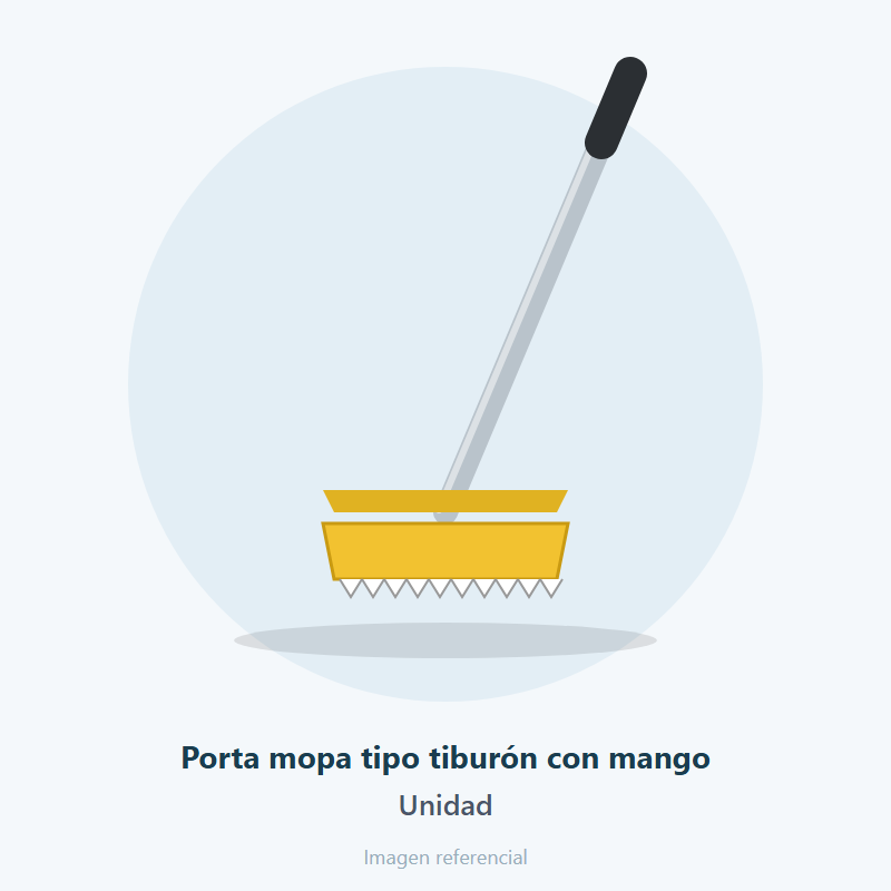 Porta mopa tipo tiburón con mango